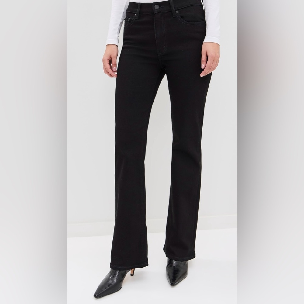 Black denim "covergirl" high rise jeans